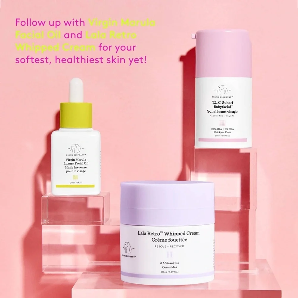 ✨ Drunk Elephant T.L.C. Sukari Babyfacial Mini + Marula Oil | Brand New in Box ✨